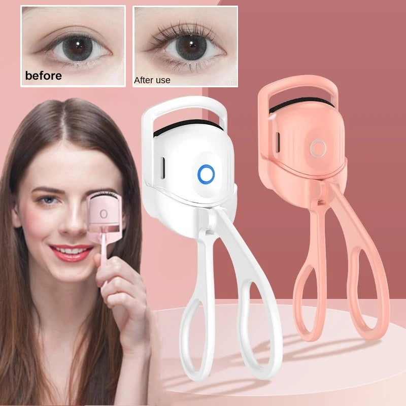 1 PC Portable Thermal Eyelashes Curler Electric Heating Perm Eyelash Curlers USB Fast Charging Long Lasting Curling Makeup Tool