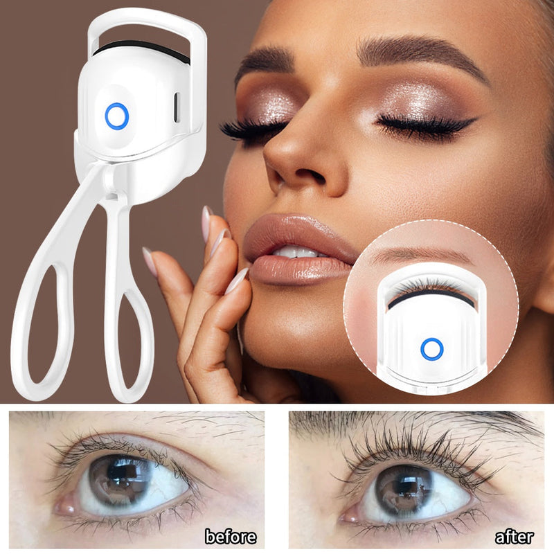 1 PC Portable Thermal Eyelashes Curler Electric Heating Perm Eyelash Curlers USB Fast Charging Long Lasting Curling Makeup Tool