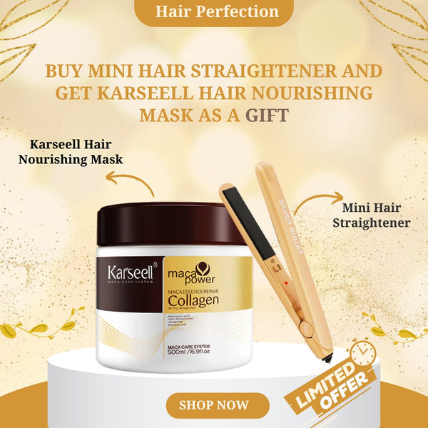 Buy Mini Straightener & Get one Karseell Hair Mask Essence